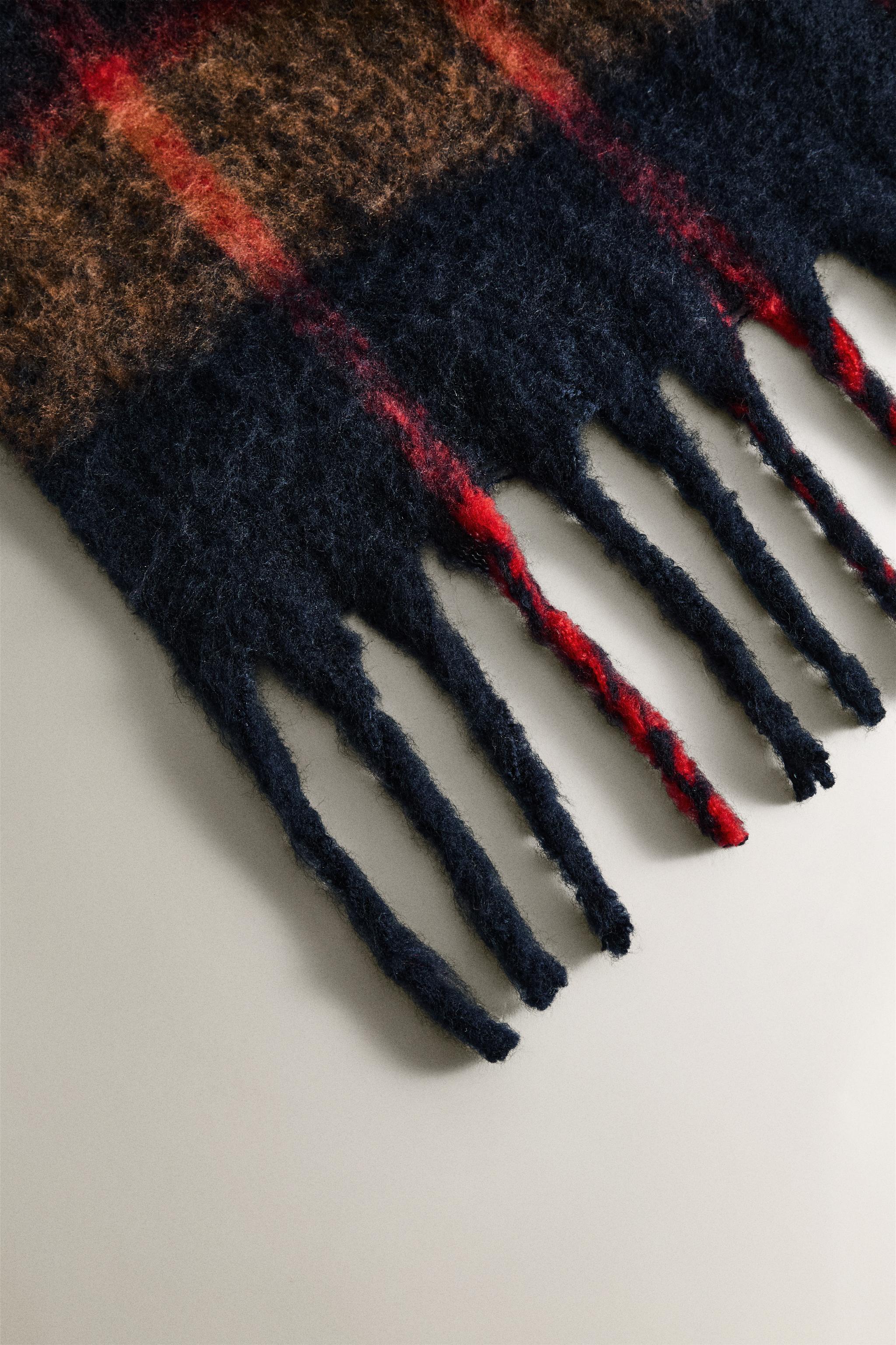 SOFT CHECK BLANKET WITH FRINGING